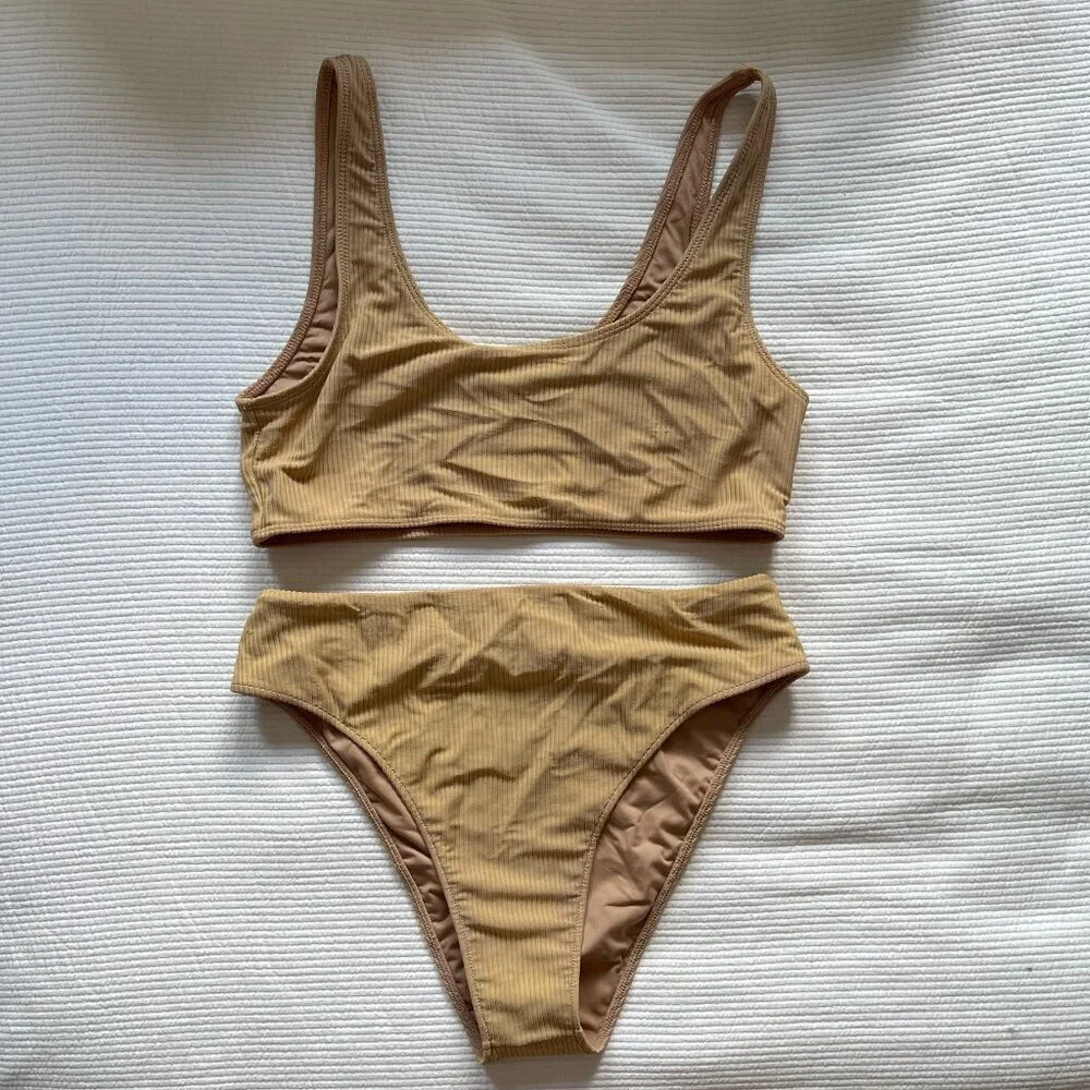 Frankie's Bikinis High Waist Bikini Set